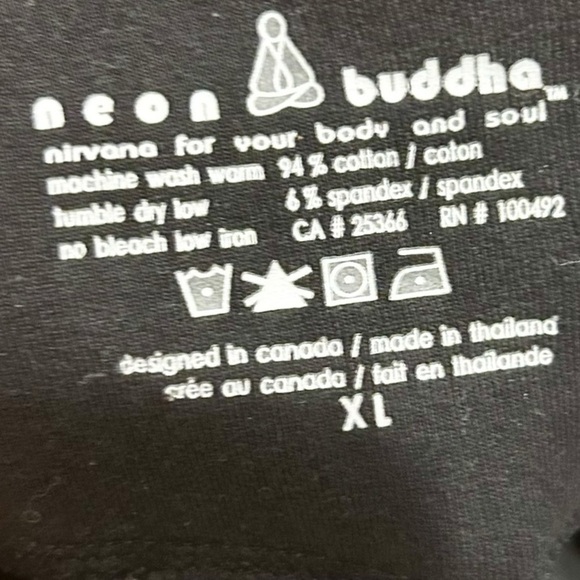 Neon Buddha XL Button Down Jacket Black & Gray Color Block Knit Long Artsy Boho - Picture 9 of 9